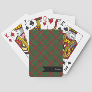 Fraser von Castle Leathers Tartan Karomuster Spielkarten