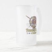 Fraser von Lovat Clan Abzeichen Mattglas Bierglas (VorderseiteRechts)