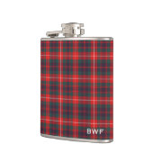 Fraser von Lovat Clan Tartan Monogram Flachmann (Links)