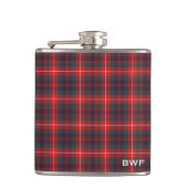 Fraser von Lovat Clan Tartan Monogram Flachmann (Vorderseite)