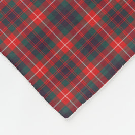 Fraser von Lovat Red and Navy Blue Modern Tartan Fleecedecke