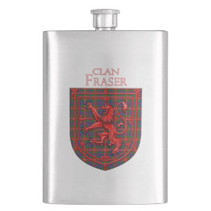 Fraser von Lovat Tartan Scottish Kariert Flachmann