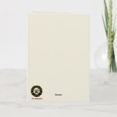 Fraser Wappen/Tartan & Scottie Personalisierte Wei Karte (Rückseite)