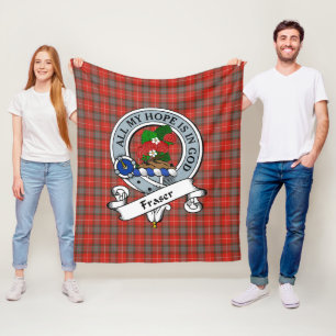 Fraser Weathered Clan Abzeichen Clan Abzeichen Tar Fleecedecke