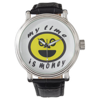 frases  positivas emoji my time is money armbanduhr