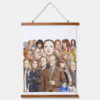 Frasier - Collage Wandteppich Mit Holzrahmen