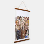 Frasier - Collage Wandteppich Mit Holzrahmen (Gewinkelt)