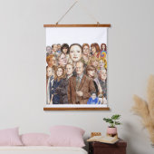 Frasier - Collage Wandteppich Mit Holzrahmen (Schlafzimmer)