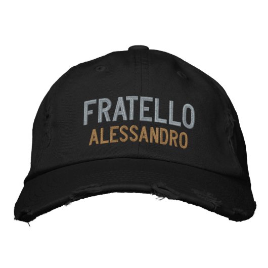 Fratello (Bruder) Personalisiert bestickter Hut (Vorderseite)