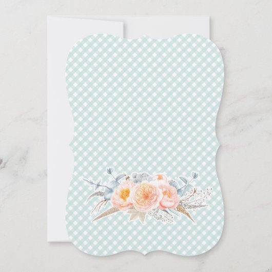 Fraternal Boy Girl Twins Genderless Baby Dusche Einladung (Rückseite)