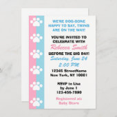 Fraternal Twins - Dog Themed Baby Dusche lädt ein Einladung (Vorne/Hinten)
