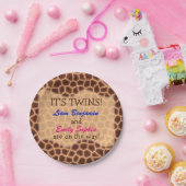 Fraternal Twins - Giraffe Themed Baby Dusche Pappteller (Party)