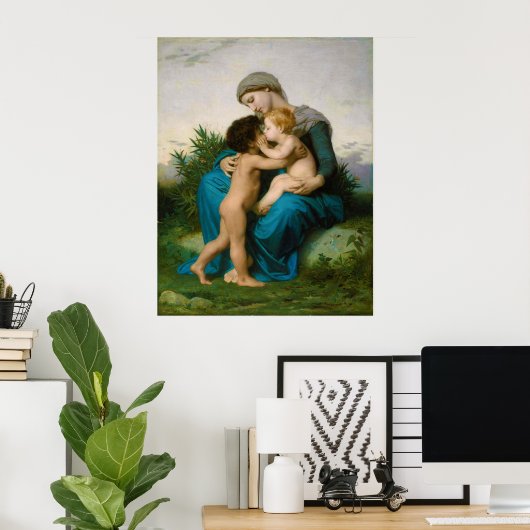 Fraternale Liebe von William Adolphe Bouguereau Poster (Heimbüro)