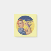 Frau2Frau Post-it-Hinweise | Rosie the Riveter Post-it Klebezettel (Vorderseite)