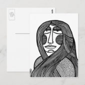 Frau /01 postkarte (Vorne/Hinten)