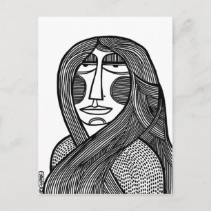 Frau /01 postkarte