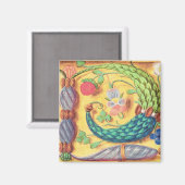 Frau 134 Leuchtender Buchstabe 'P', mit Blumen ver Magnet (Vorderseite/Rückseite)