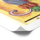 Frau 134 Leuchtender Buchstabe 'P', mit Blumen ver Poster (Ecke)