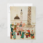 Frau 1671 A Bazaar in Istanbul, c.1580 Postkarte (Vorne/Hinten)