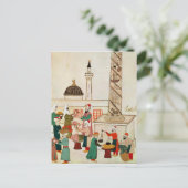 Frau 1671 A Bazaar in Istanbul, c.1580 Postkarte (Stehend Vorderseite)