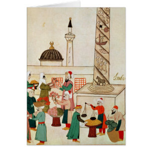 Frau 1671 ein Basar in Istanbul, c.1580