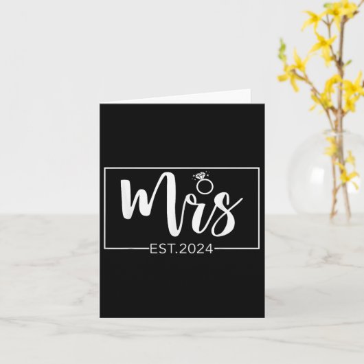 Frau 2024 Future Frau Bride Wedding Matching Engag Karte (Gelbe Blume)