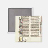 Frau 21 f.167v Bau eines Turms Magnet (Vorderseite/Rückseite)