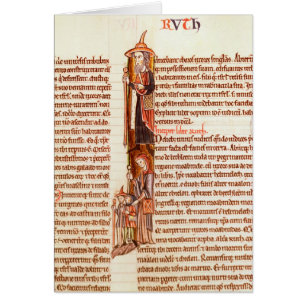 Frau 21 fol.97 Ruth und Boaz, von einer Bibel