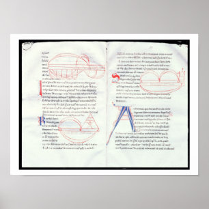 Frau 237 f.47-48 Musikalische Intervalle von Boeti Poster