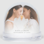 Frau 2 Foto Lesbian Wedding Schneekugeln (Rückseite)