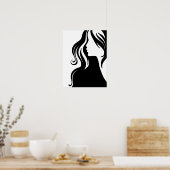 Frau-311607 Portrait Mädchen schöne Frau Poster (Küche)