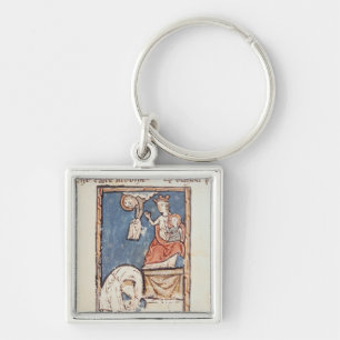 Frau 3516 f.127 der Jongleur von Notre Dame Schlüsselanhänger