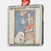Frau 3516 f.127 der Jongleur von Notre Dame Silbernes Ornament (Links)
