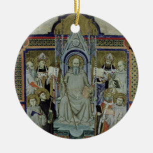 Frau 501 St. Benedict (Pergament) Keramik Ornament