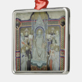 Frau 501 St. Benedict (Pergament) Silbernes Ornament (Links)