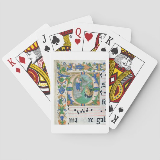 Frau 515 f.1r der wunderbare Entwurf der Fische, Spielkarten (Rückseite)