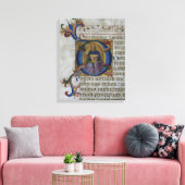 Frau 531 f.169v Historisierte erste 'D' mit Ki Leinwanddruck (Insitu (Wohnzimmer))