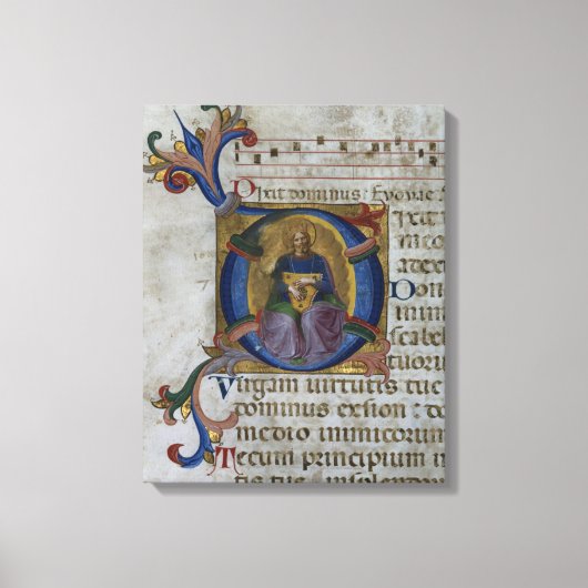 Frau 531 f.169v Historisierte erste 'D' mit Ki Leinwanddruck (Vorderseite)