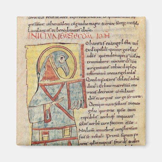 Frau 8 f.95v St. John the Evangelist Magnet (Vorne)