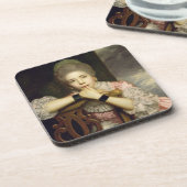 Frau Abington als Fräulein Prue in Congreves Getränkeuntersetzer (Linke Seite)