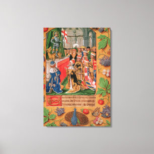Frau Add 25698 f.3 belichtete Seite von einem Buch Leinwanddruck