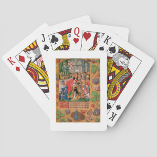 Frau Add 25698 f.3 belichtete Seite von einem Buch Spielkarten