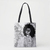 Frau Afro Liebe Graffiti Tasche (Vorderseite)