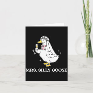 Frau alberne Braut Gans Paar passende Hochzeit Karte