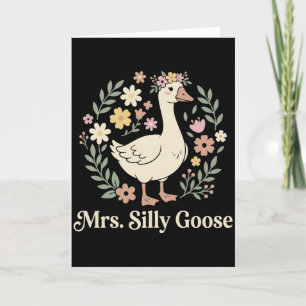 Frau Alberne Gans Spielende Braut Humor Hochzeit Karte