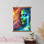 Frau als Erde: Das Embodiment von Natur und Leben Wandteppich Mit Holzrahmen (Schlafzimmer)