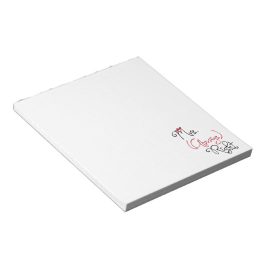Frau Always Right Notepad Notizblock (angewinkelt)