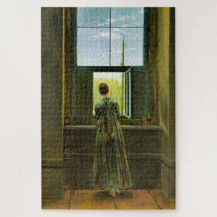 Frau am Fenster: Eine romantische Ansicht Edition Puzzle