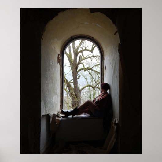 frau am fenster poster (Vorne)