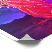 Frau am Feuer Poster (Ecke)